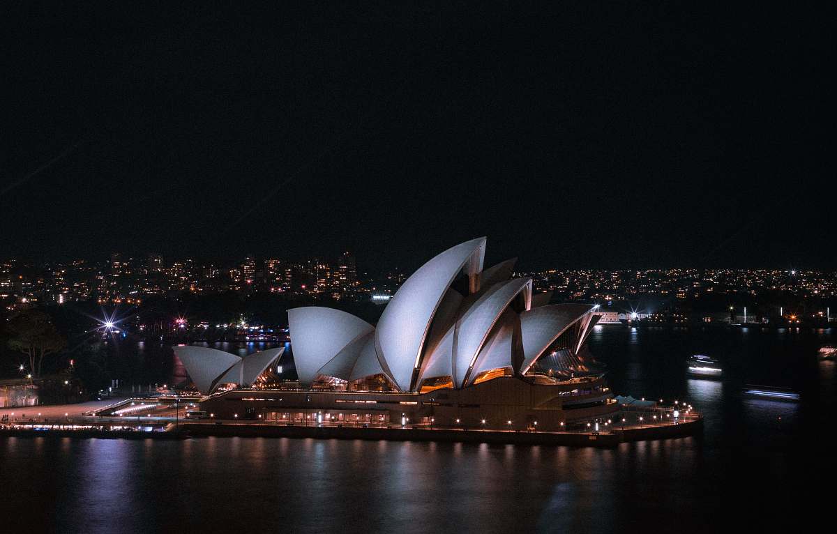 Australia Sydney Opera House During Night Time Sydney Image Free Photo