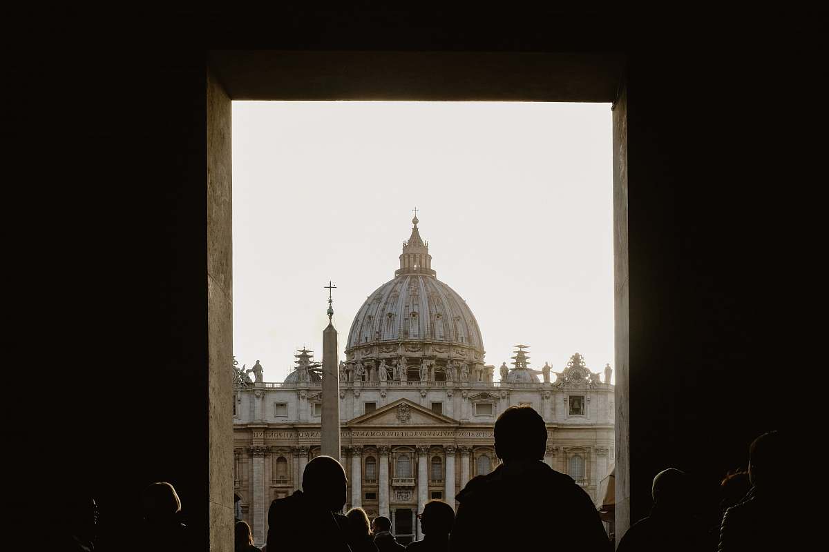 building view of Saint Peter's Square dome