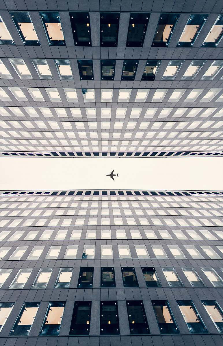 building white airplane office building