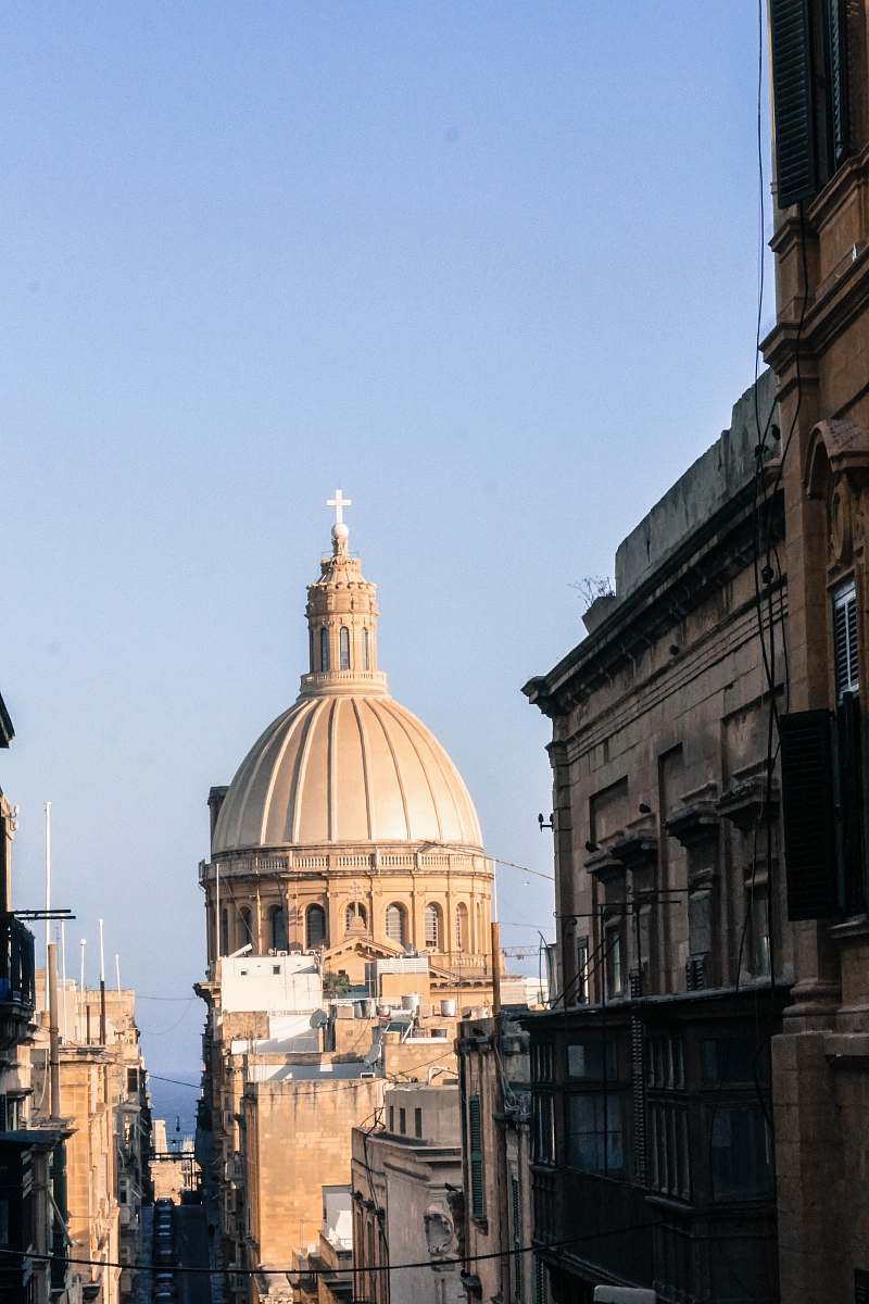 building white and brown church building photo dome