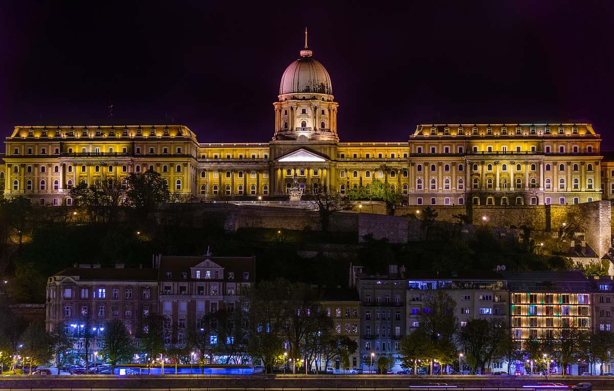 building white and brown concrete building during nighttime dome