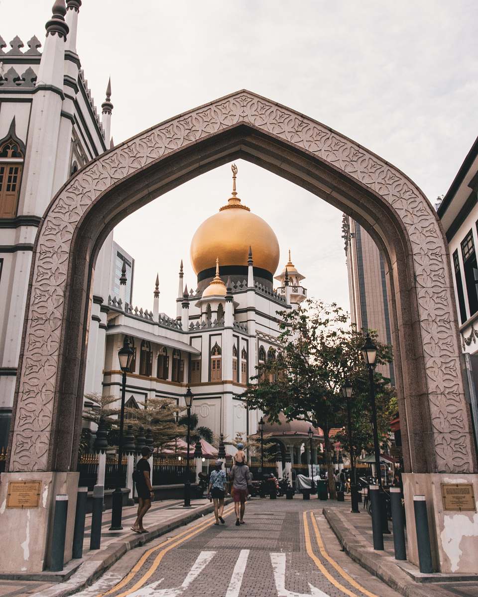 building white and brown concrete mosque during daytime dome