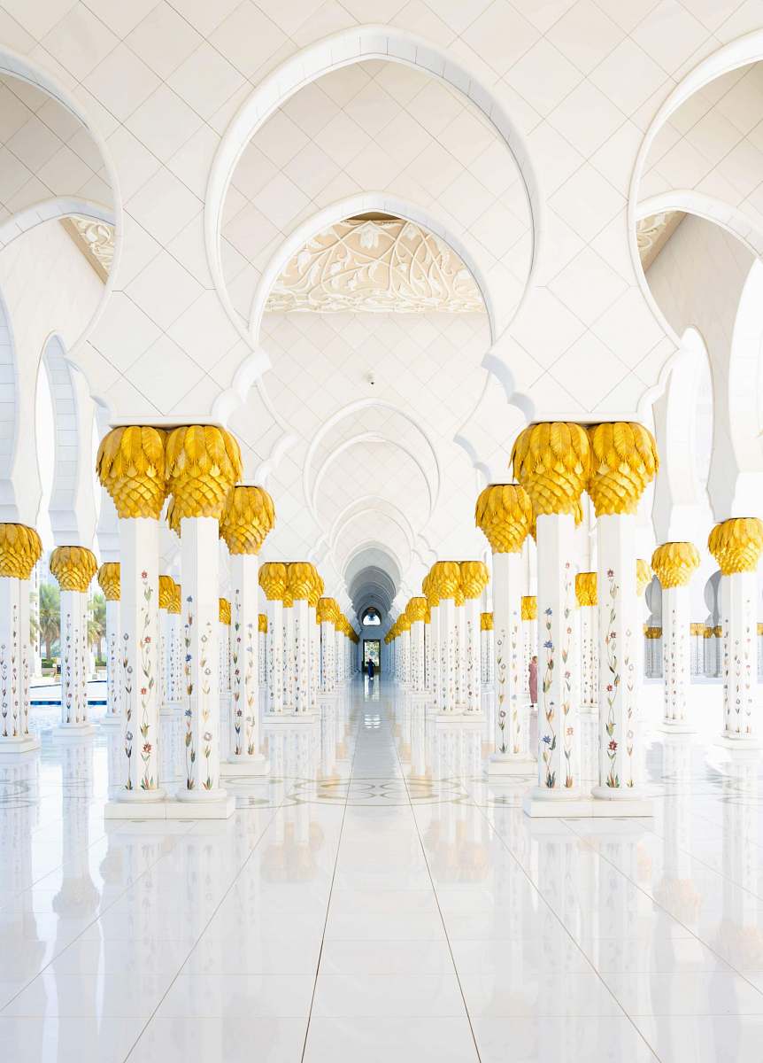 building white and yellow hallway dome