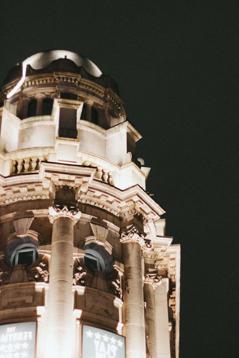 building white building at night dome