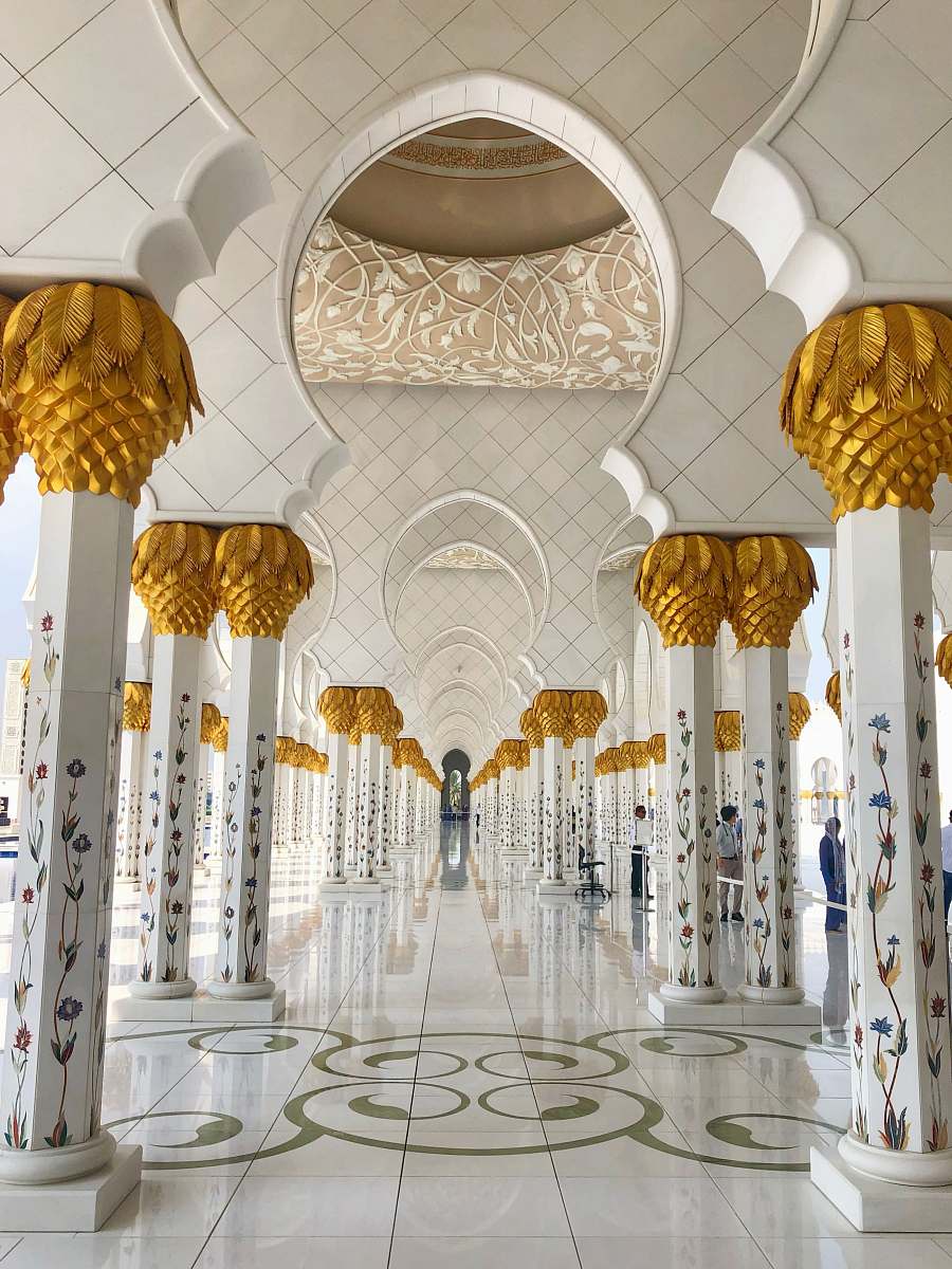 building white concrete pillars dome