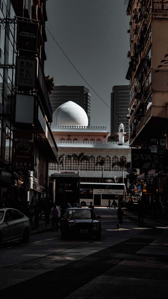 building white dome building surrounded with buildings dome