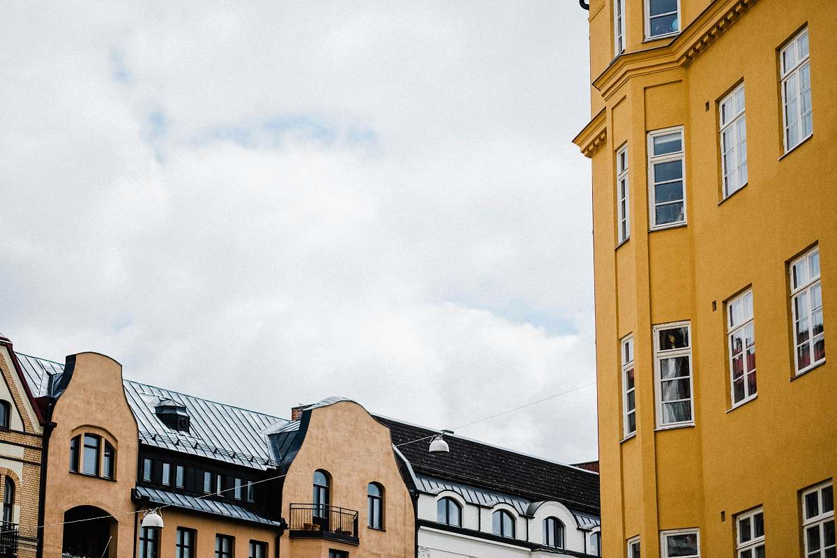 building yellow concrete house tower