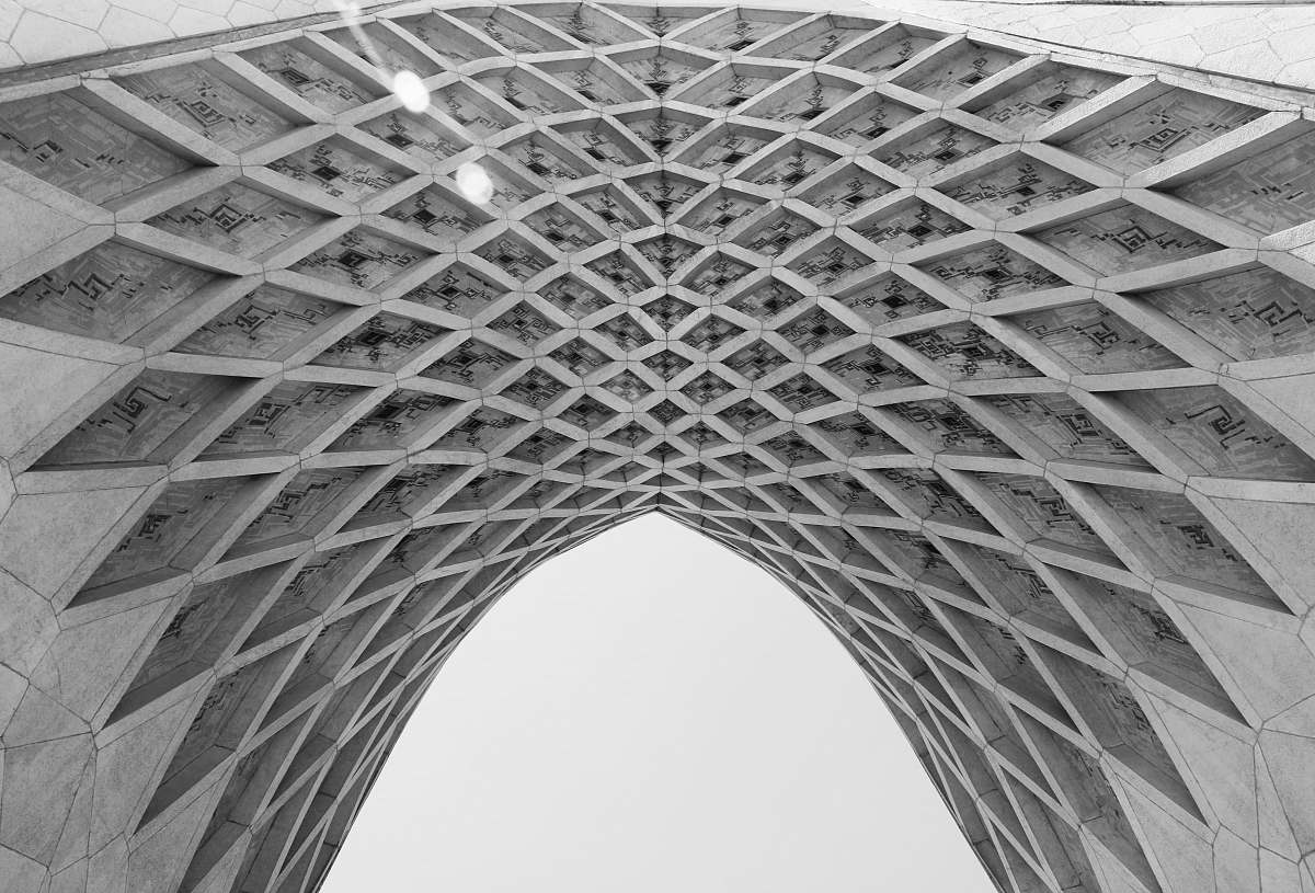 architecture low angle photo of gray concrete ceiling building