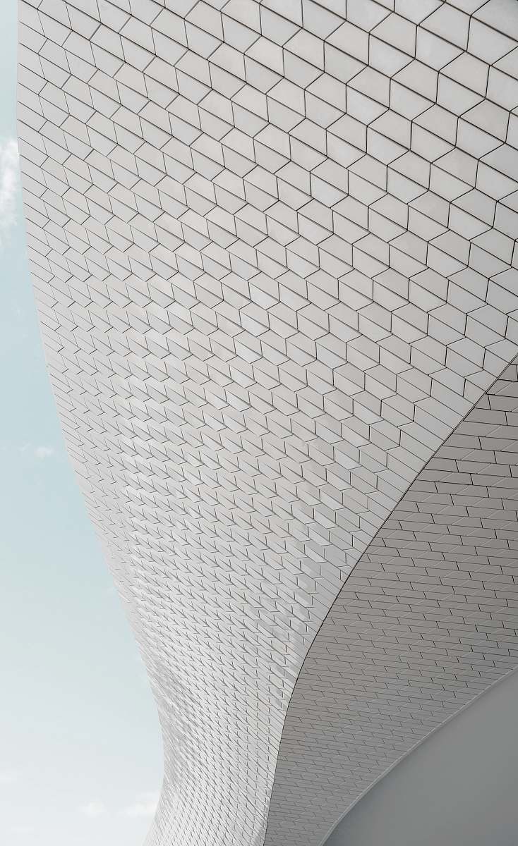 grey worm's eye view photography of glass building pattern