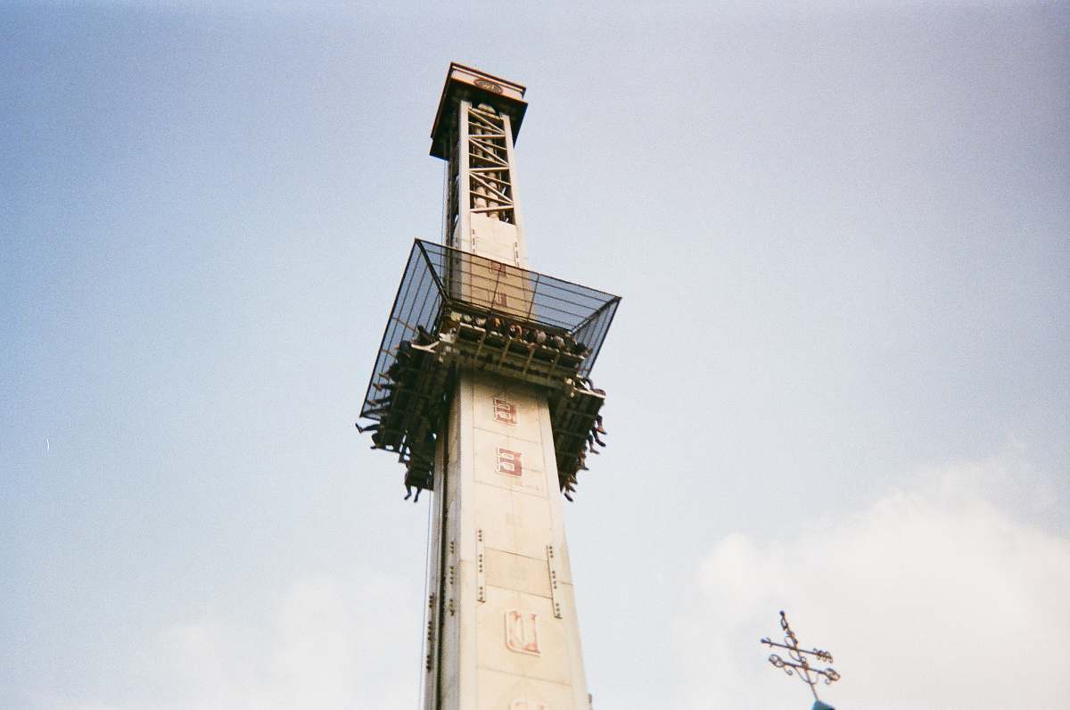 architecture bottom view of watchtower tower