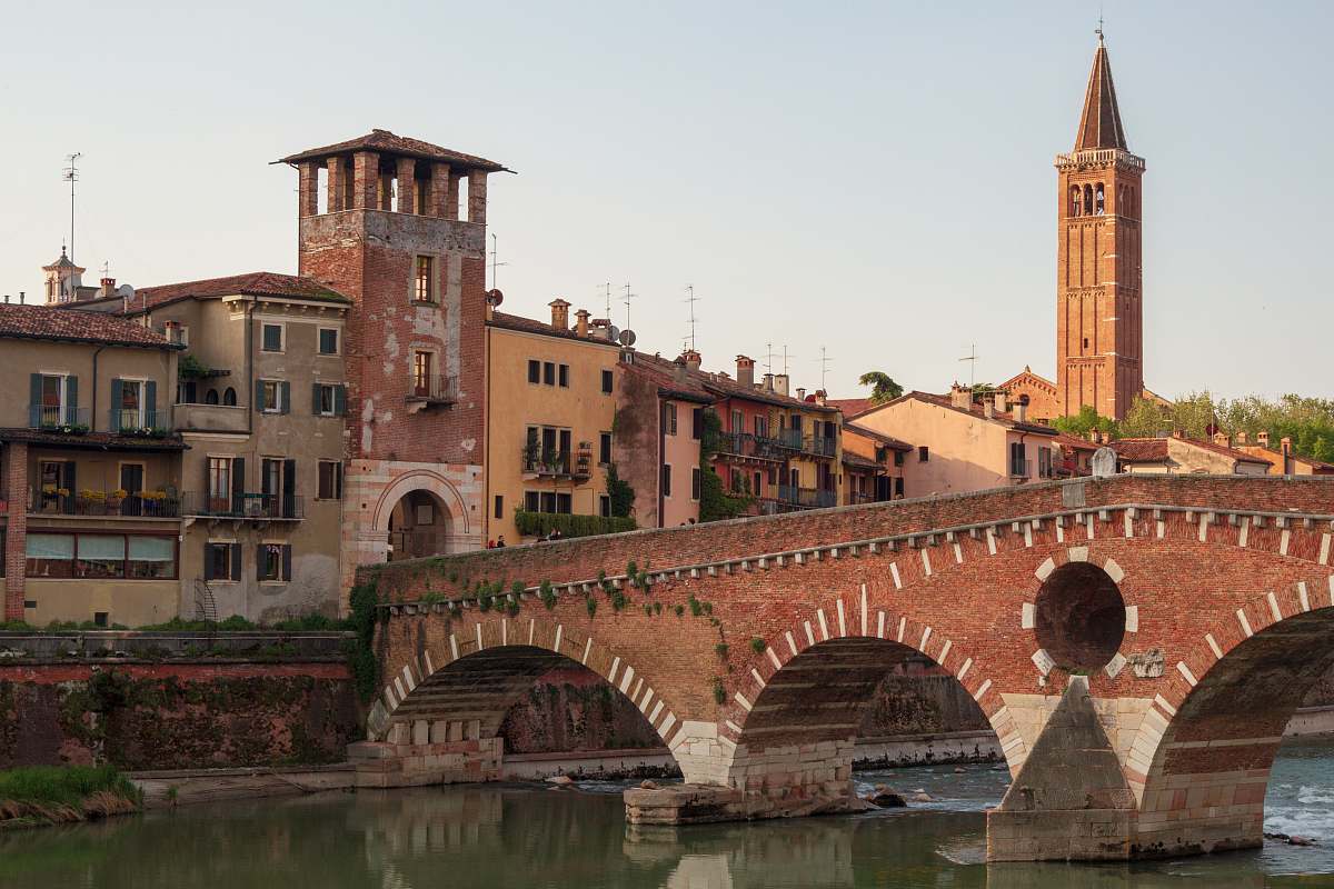 architecture bridge near building tower