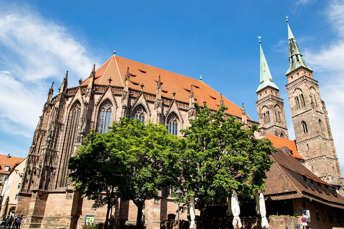architecture brown and red church spire