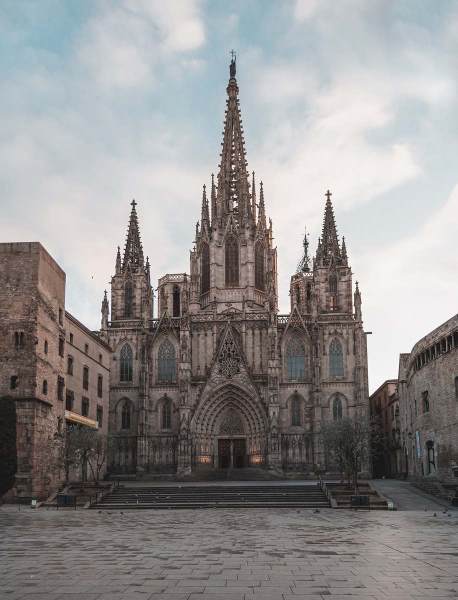 spire cathedral of santa eulalia tower