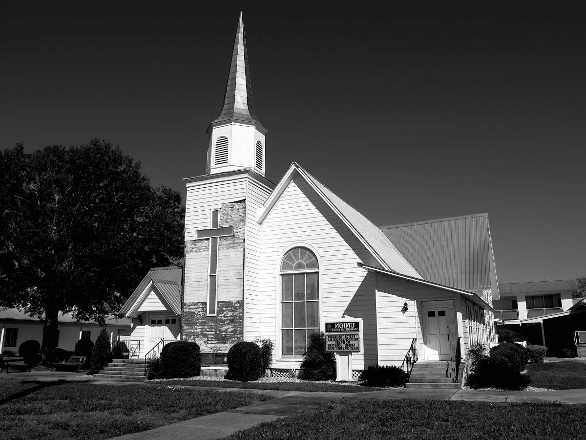 architecture grayscale photography of parish black-and-white