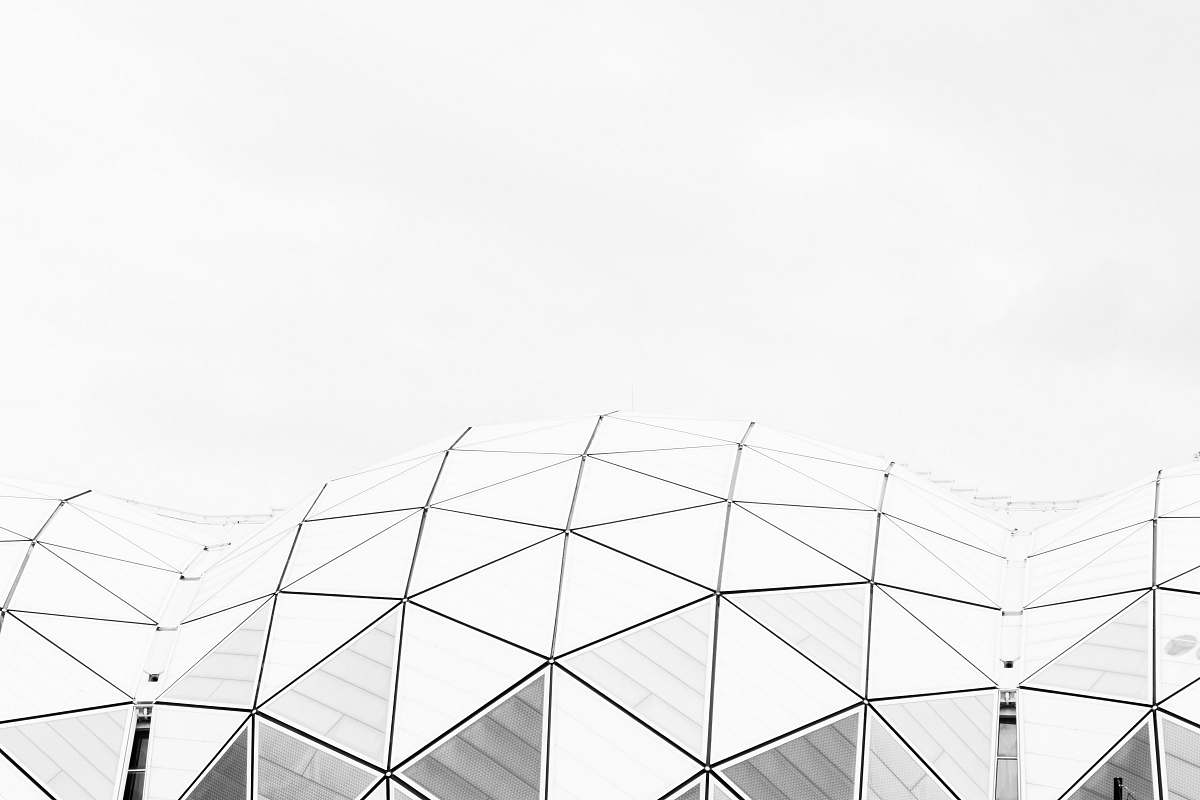 dome shallow focus photo of white building black-and-white