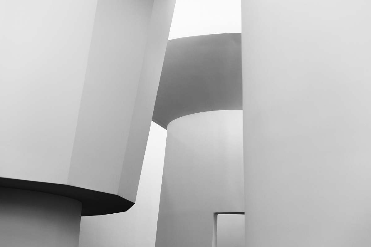 architecture white and black table lamp black-and-white