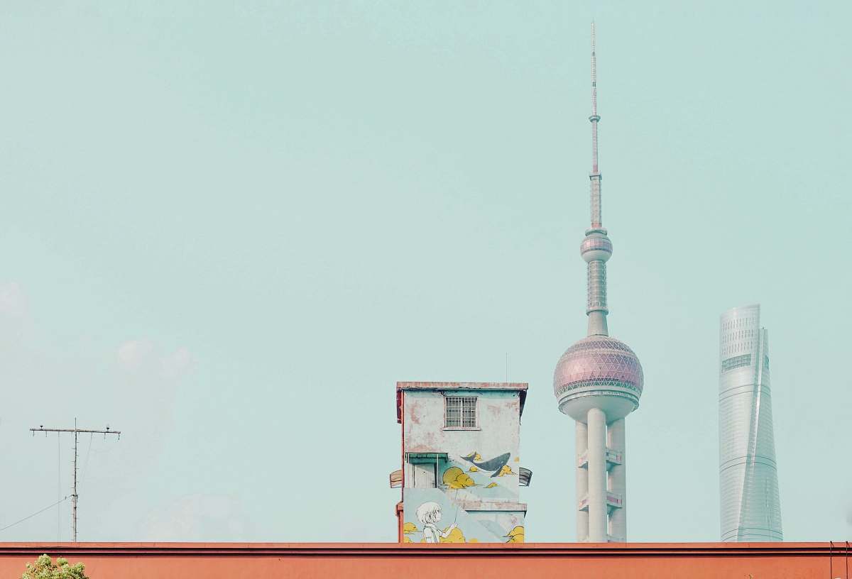 architecture white and pink building illustration tower