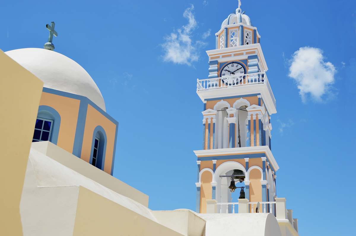 tower white and yellow concrete tower and dome building bell tower