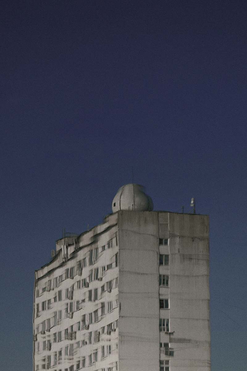 dome white multi-storey concrete building architecture