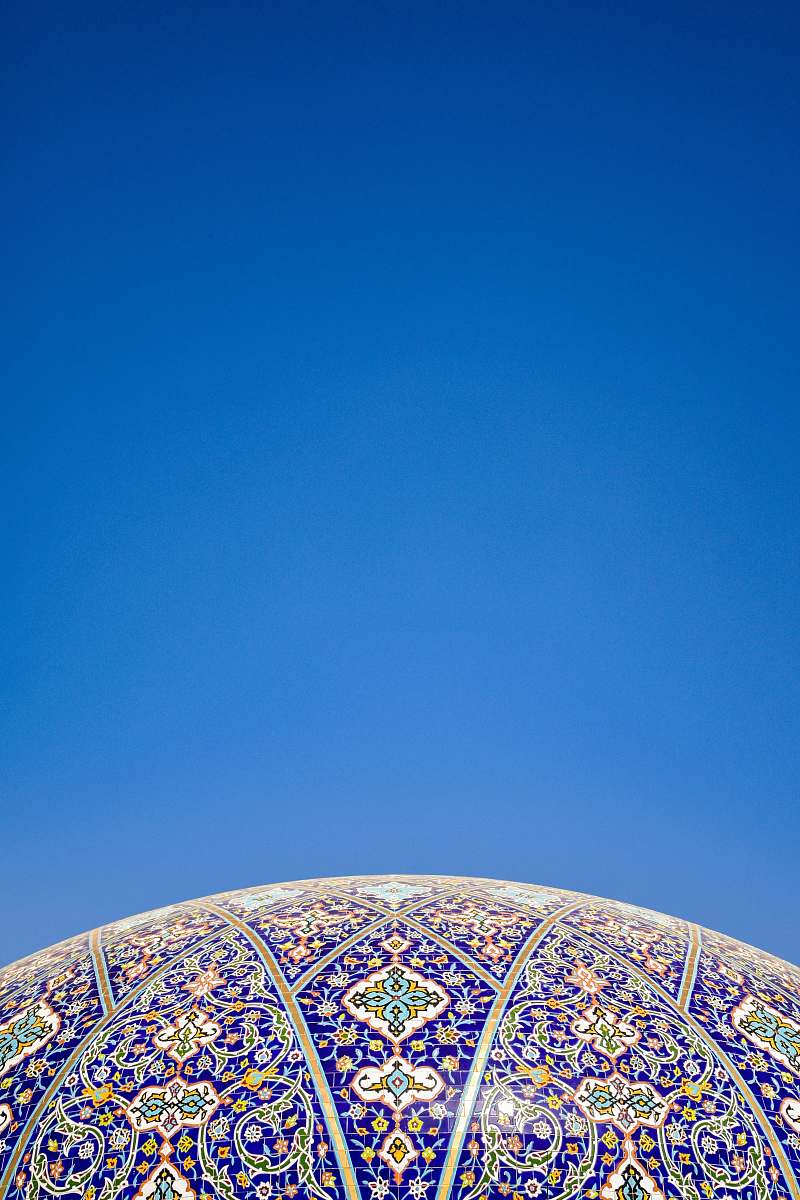 building blue and multicolored floral art architecture