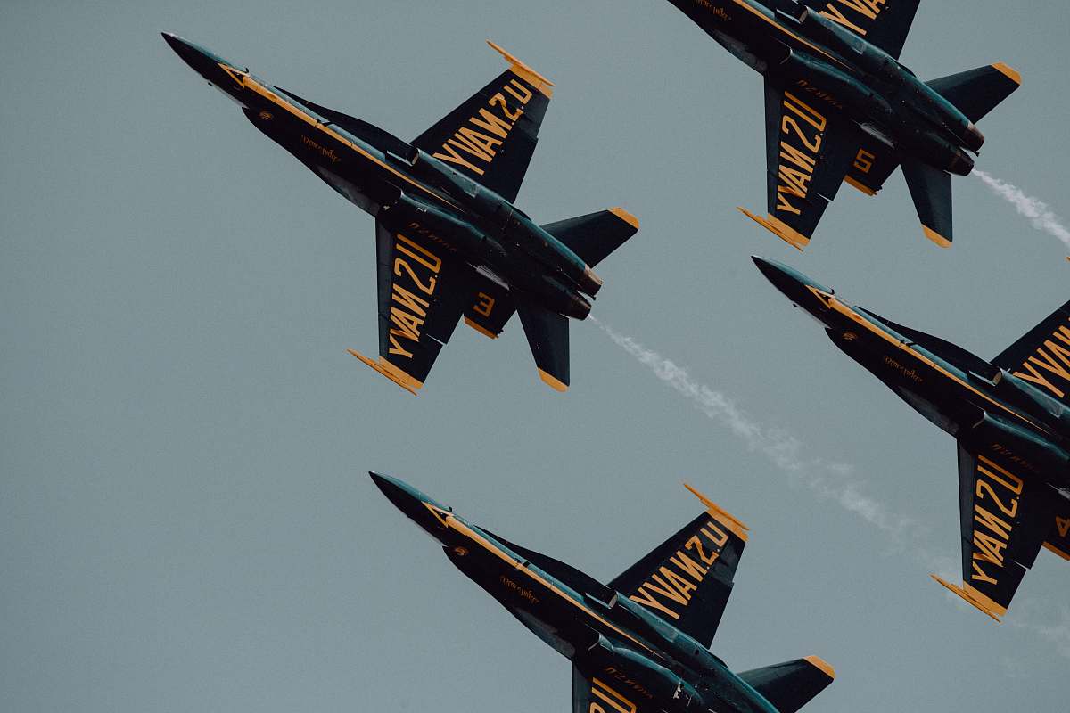 aircraft U.S. Navy aerobatics during daytime transportation