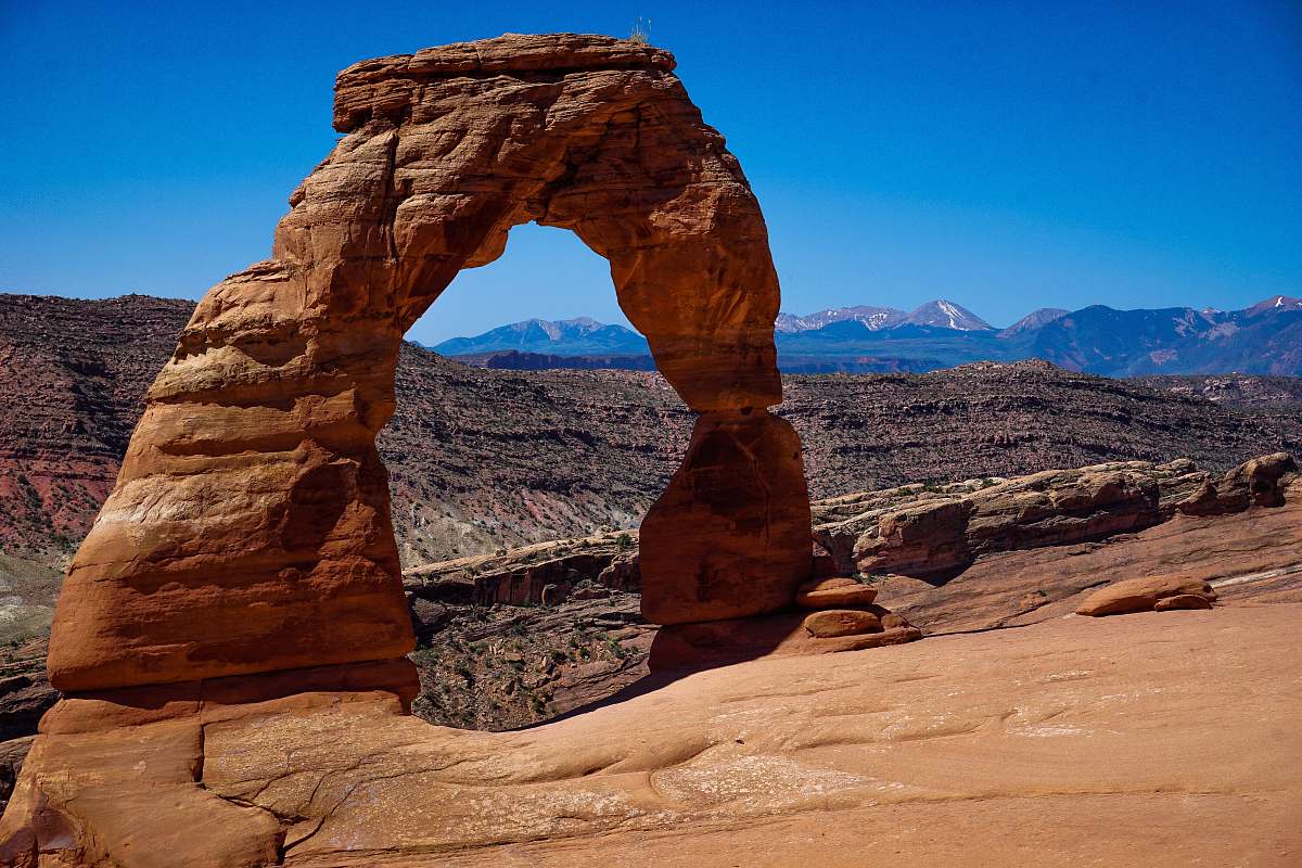 arch Delicate Arch, Arches National Park, Utah at daytime arched