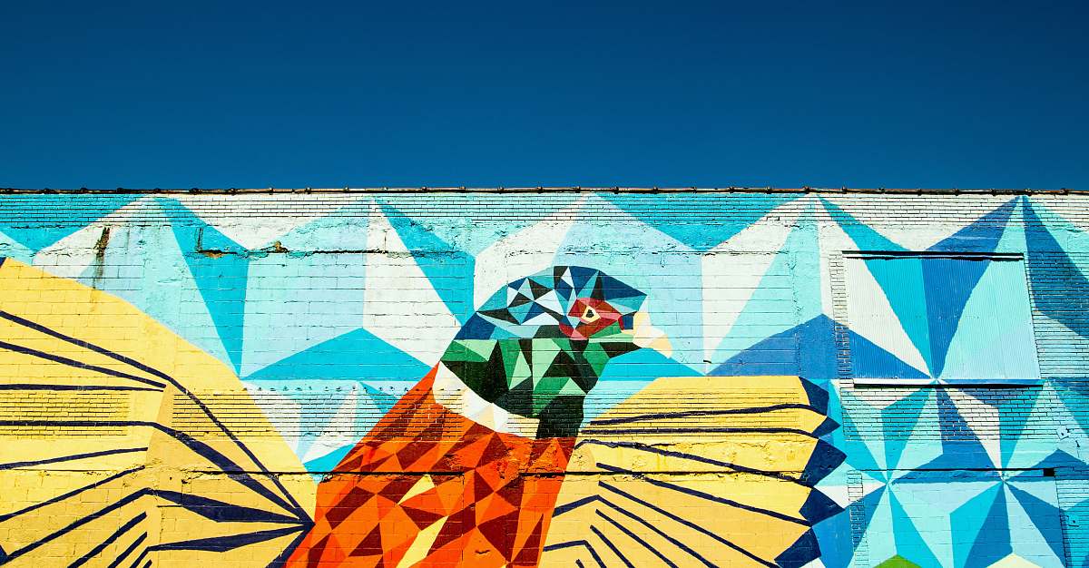 detroit bird mural during daytime wall