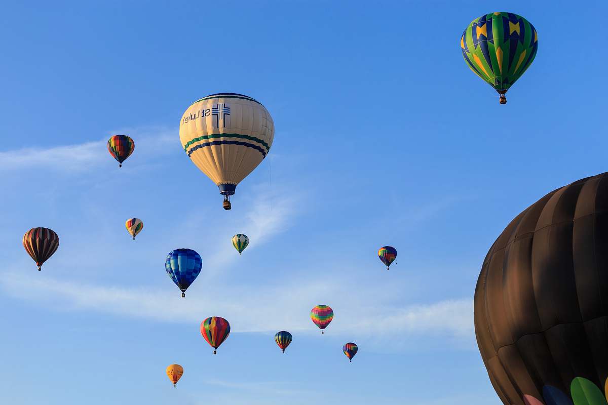 aircraft assorted-color hot air balloons hot air balloon