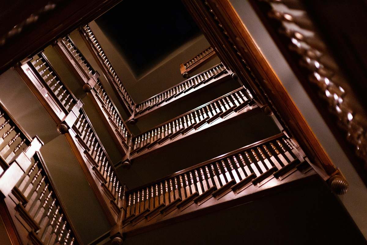 handrail brown stairs leisure activities
