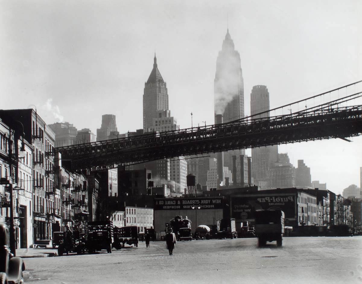 building black metal bridge city