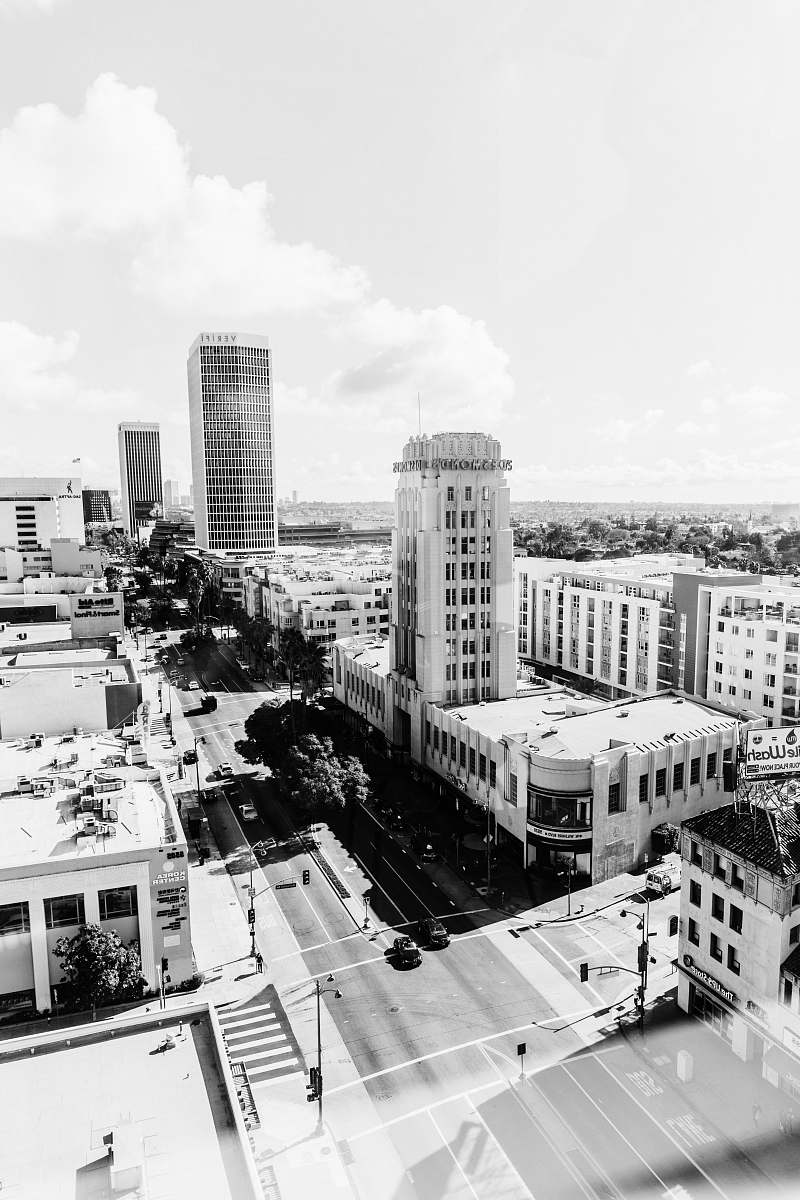building grayscale photo of buildings urban