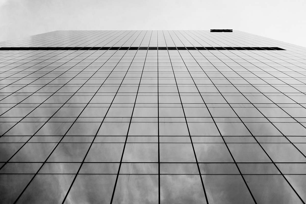 grey low-angle view of building architecture