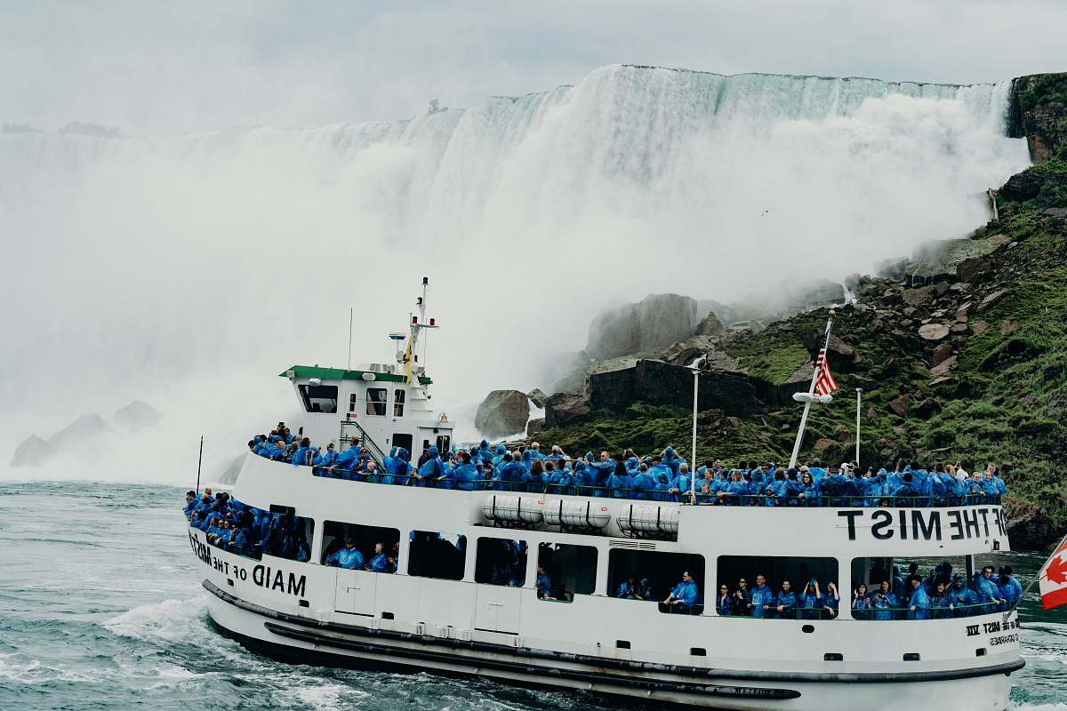 ferry people in ship watercraft