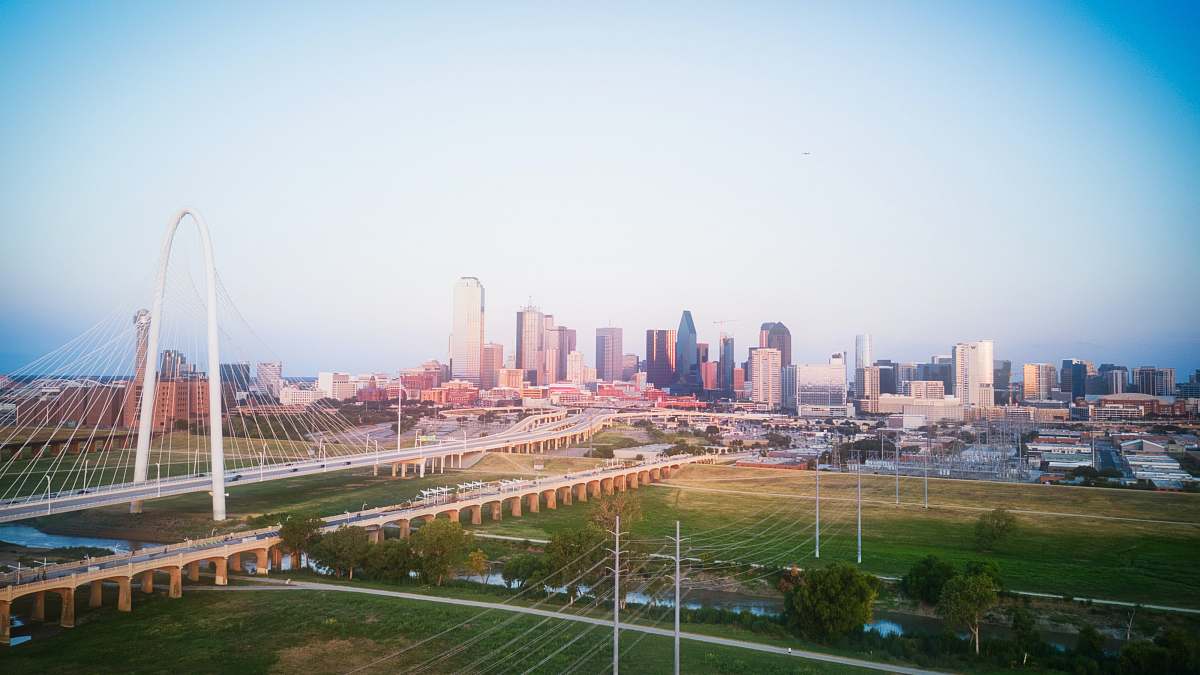 urban aerial photography of city skyline city