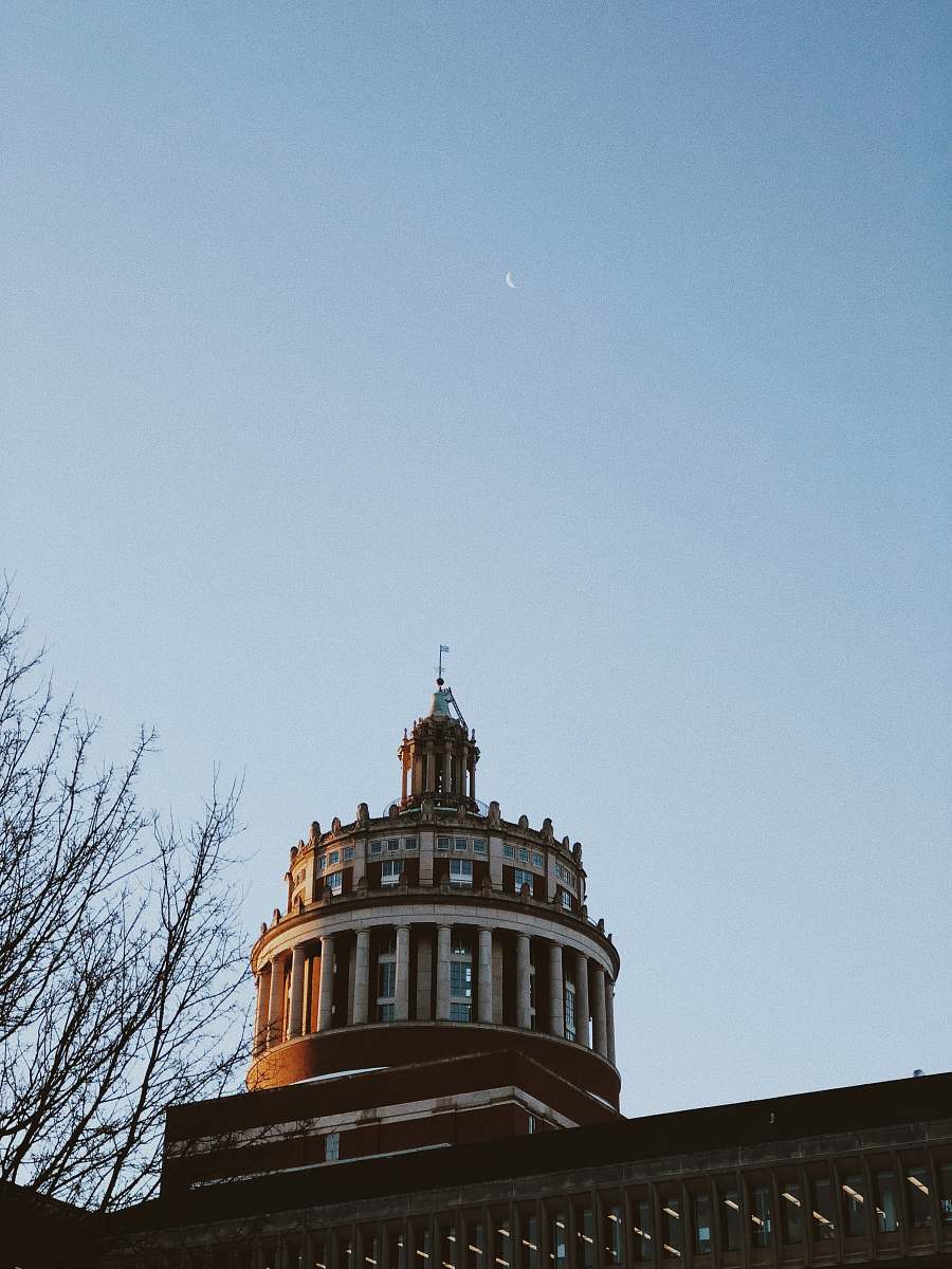 dome brown building with dome under blue sky architecture