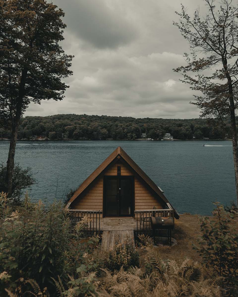 nature brown wooden house outdoors