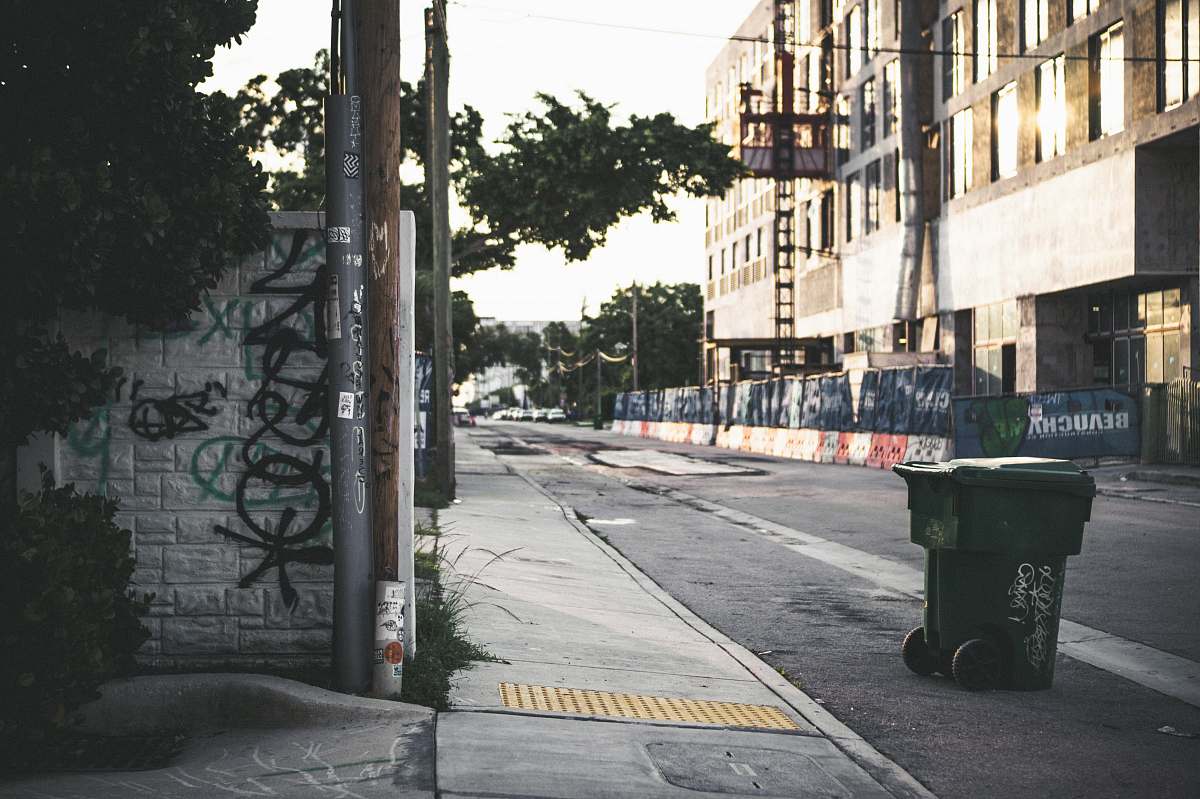 miami empty street during daytime asphalt