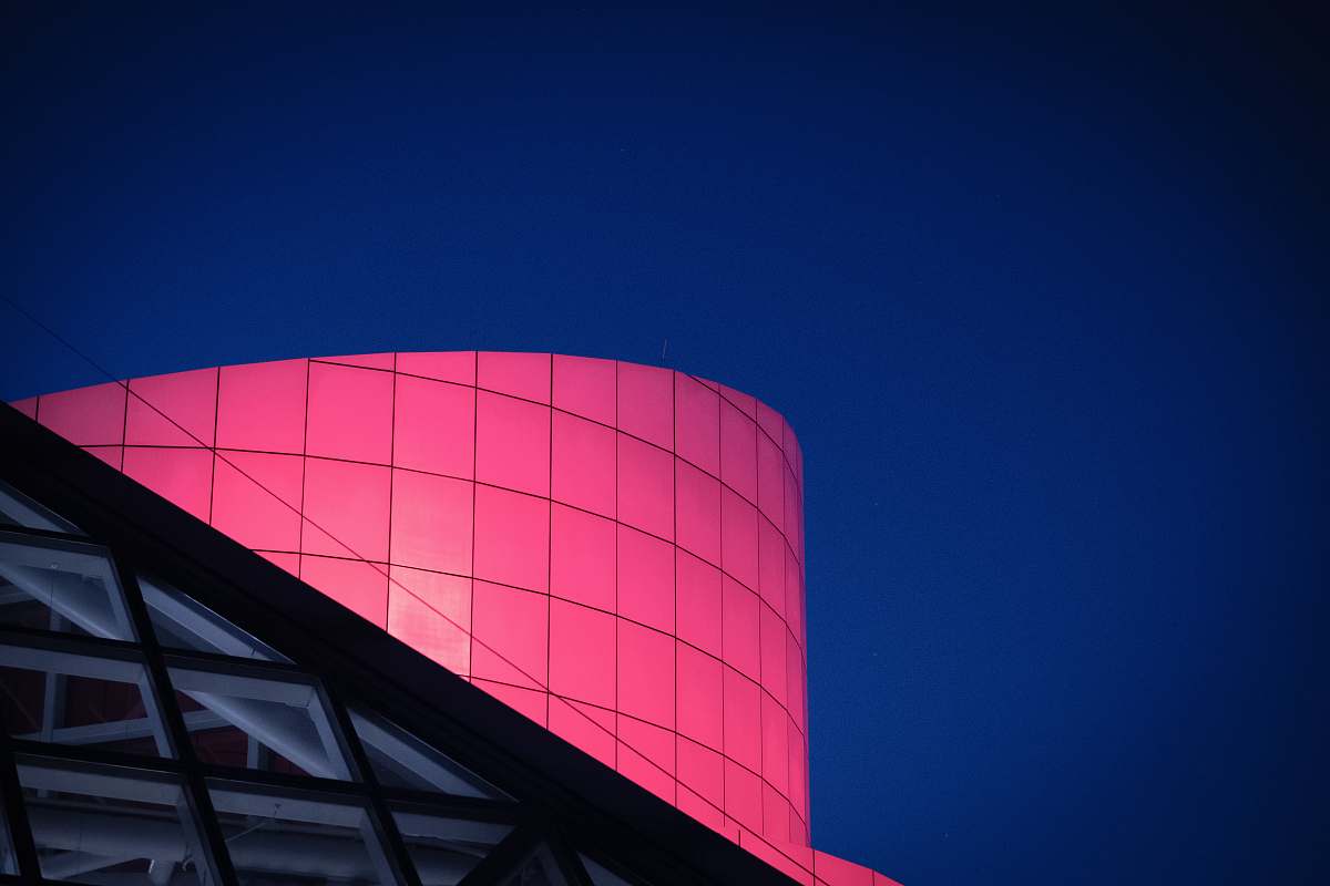 architecture pink building outdoors