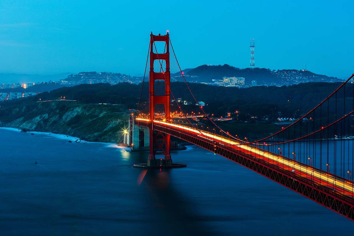 bridge top view of San Francisco bridge san francisco