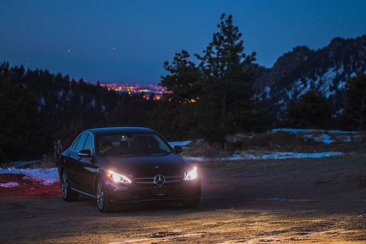 boulder black Mercedes-Benz sedan automobile
