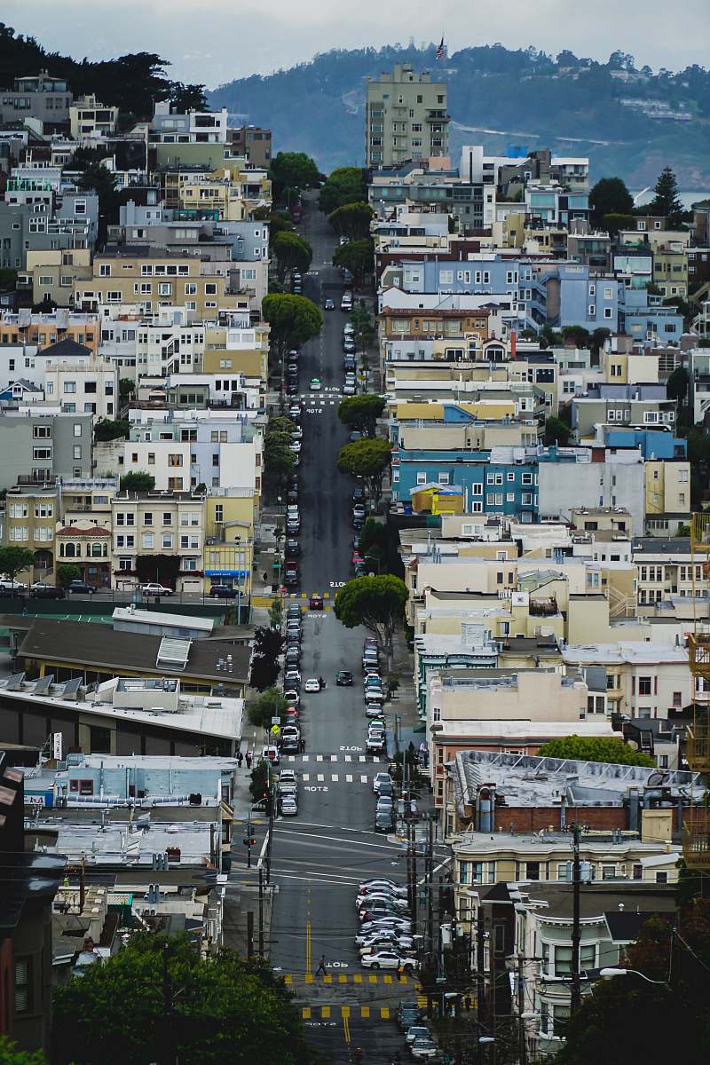 urban aerial photography of buildings and cars landscape
