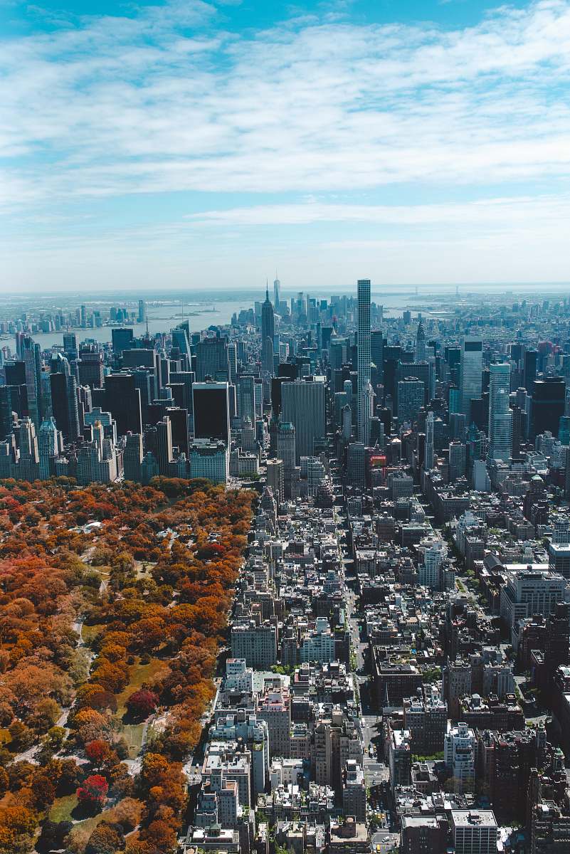 building birdseye photo of city aerial view