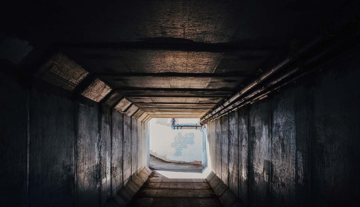 tunnel gray tunnel building