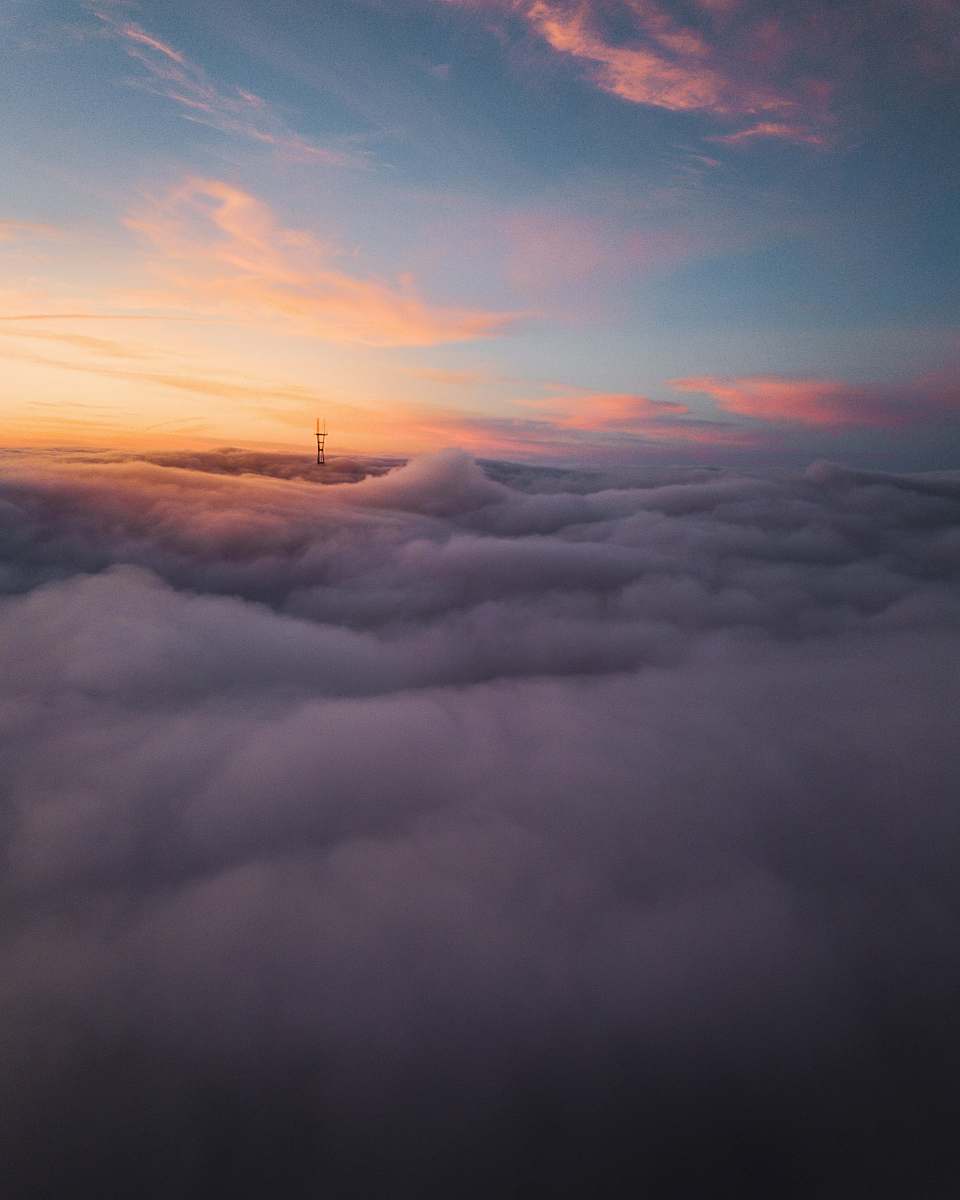 nature sea of cloud dawn