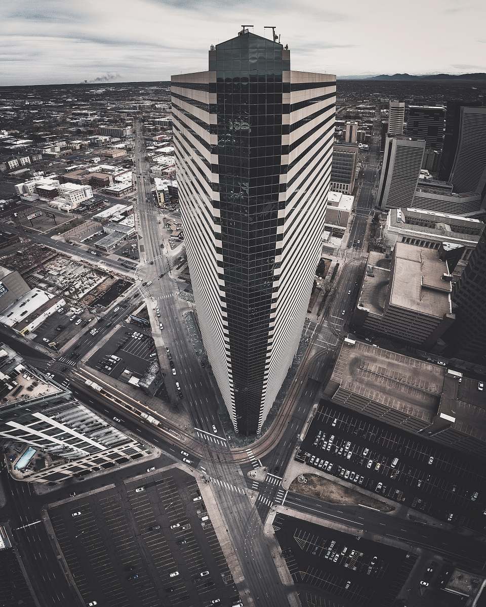 city bird's-eye view photography of concrete high-rise building building