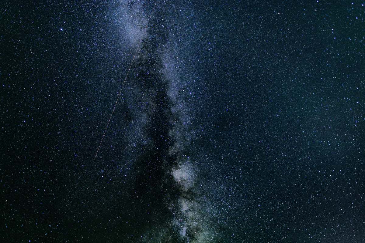 night blue and dark sky photography space