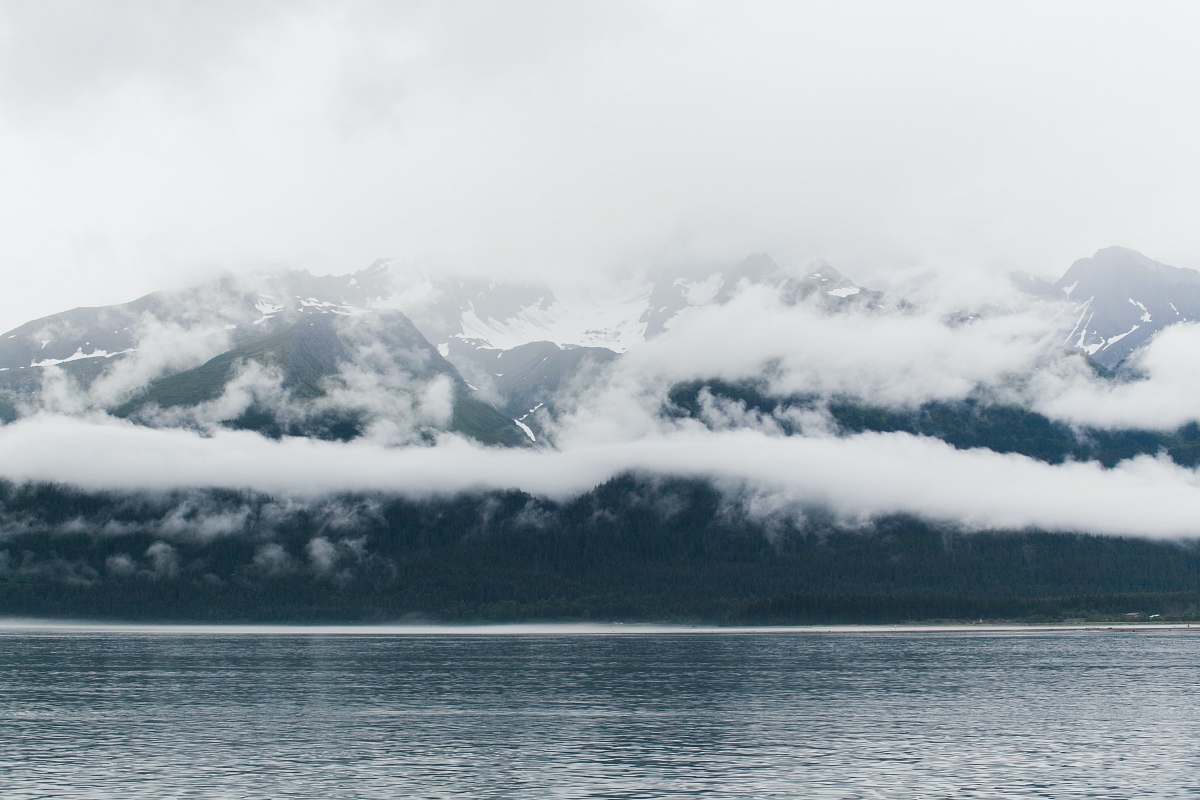 mountain cloudy sky covered mountain taken at daytime glacier