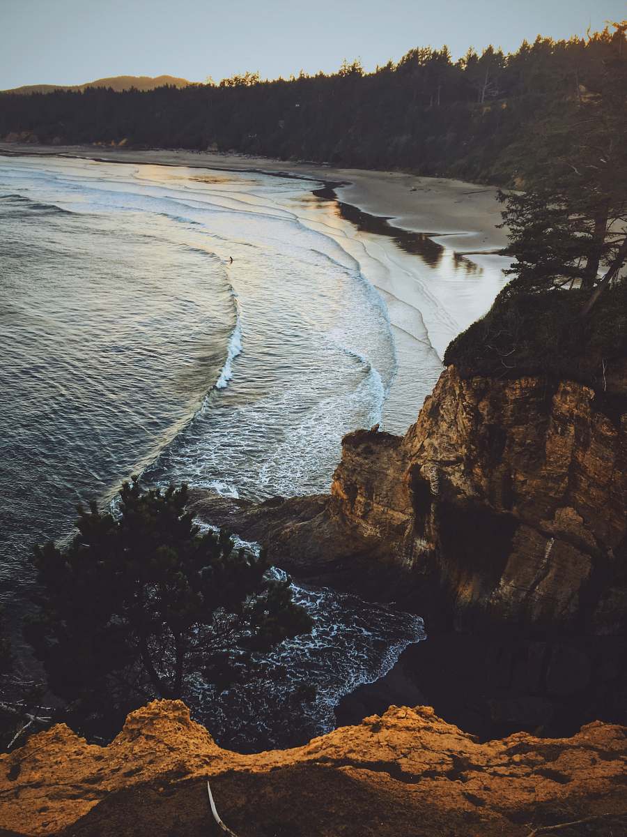 nature high angle photo of sea coast