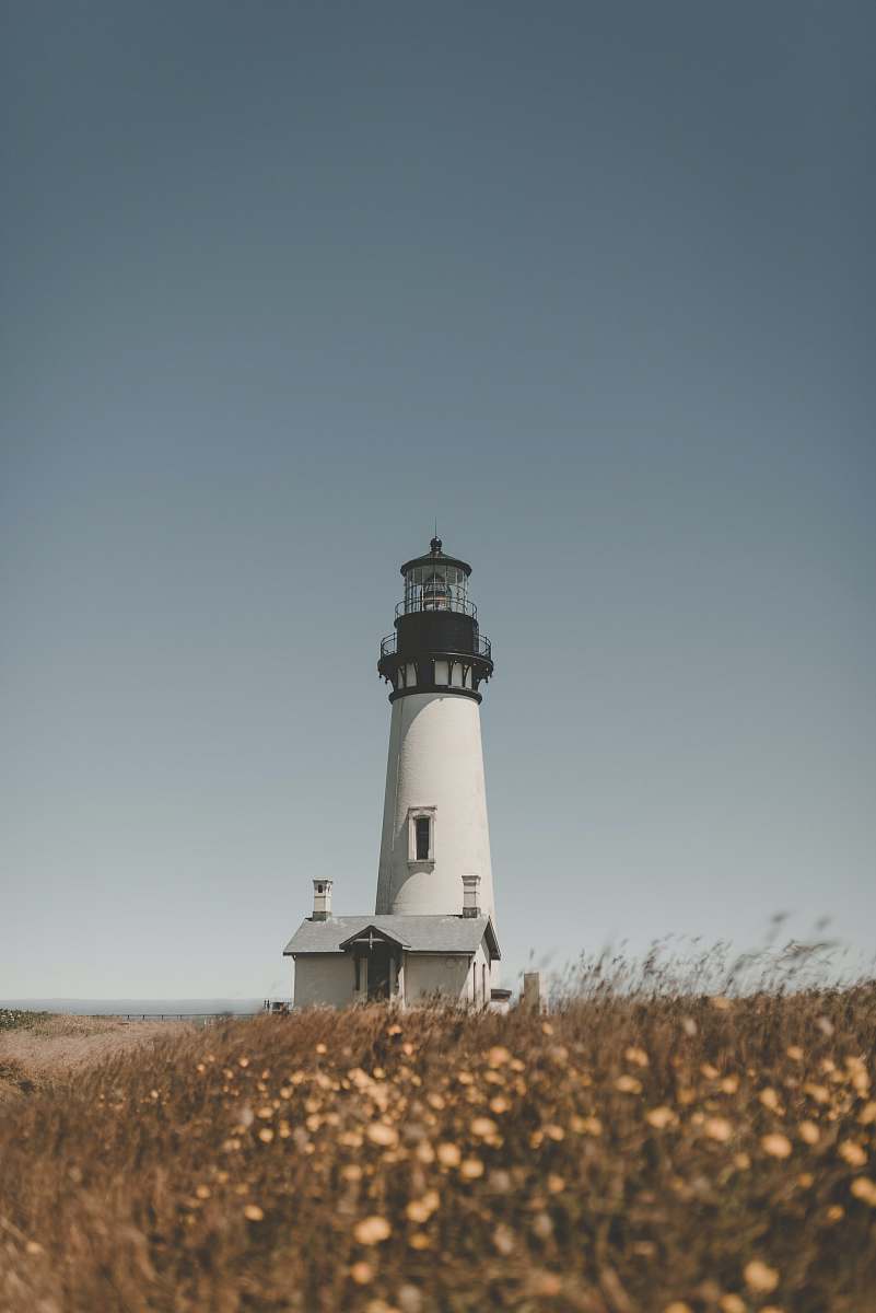 architecture lighthouse under blue sky beacon