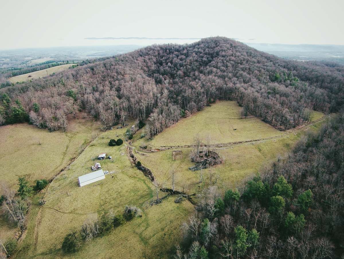 nature aerial photograph of a forest outdoors